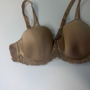 Wacoal Basic Benefits Underwire Spacer Bra Tan Nude Lace Trim 853290 Womens 34D